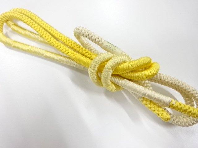 JAPANESE KIMONO / UNUSED HAND-TIED OBIJIME